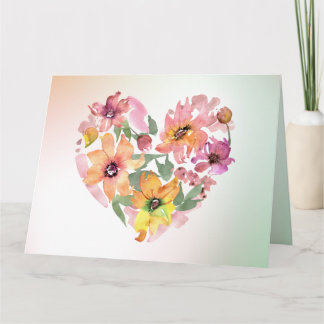 Flower Heart Card