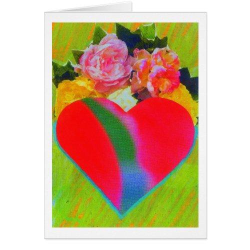 Flower Heart card