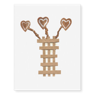 Flower Heart No Background Temporary Tattoo