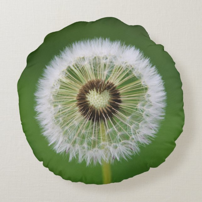 Flower & Heart Round Pillow (Back)