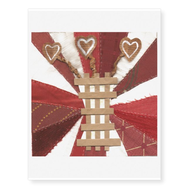 Flower Heart Temporary Tattoo (Front)