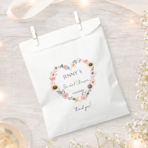 Flower_Heart Wedding Bridal Shower Favor Bag