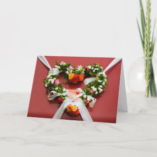 Flower Heart Wreath Card