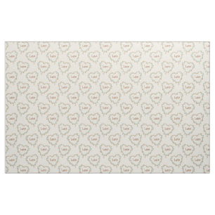 Flower Hearts Love Fabric