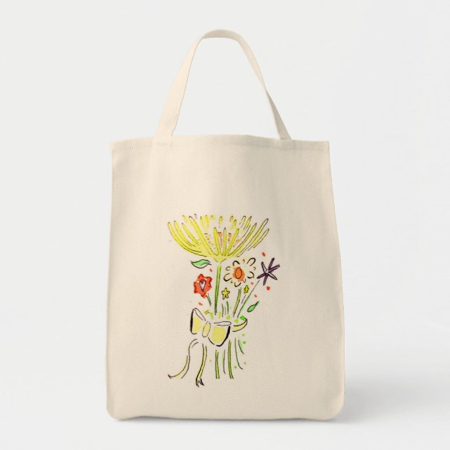 Flower Helper Tote Bag (Front)