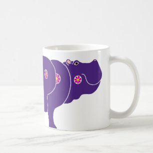 flower hippo coffee mug