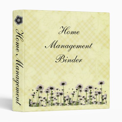 Flower Home Management Binder