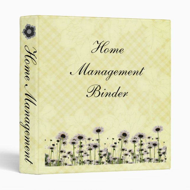 Flower Home Management Binder (Front/Spine)