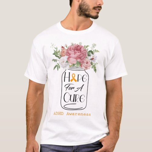Flower Hope For A Cure ADHD Awareness T_Shirt