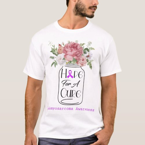 Flower Hope For A Cure Leiomyosarcoma Awareness T_Shirt