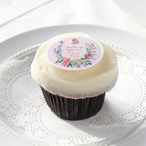 FLOWER HORSE B1  EDIBLE FROSTING ROUNDS