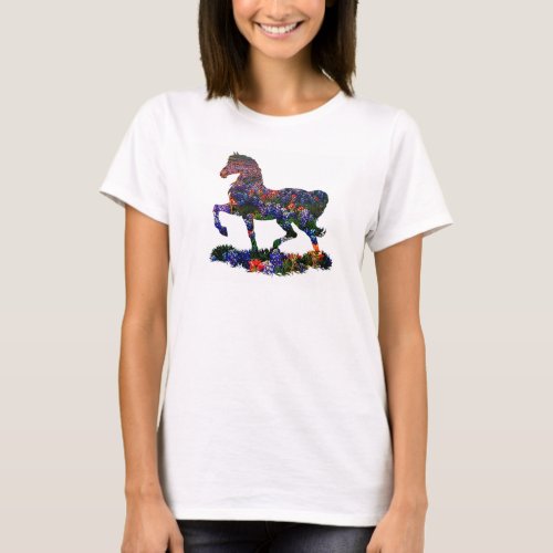 flower horsepony or add your own image to horse T_Shirt