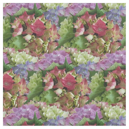 Flower Hydrangea Blue Pink Cute Pattern Template Fabric
