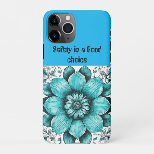 Flower Hyper realistic Pen Illustration Print iPhone 11Pro Case