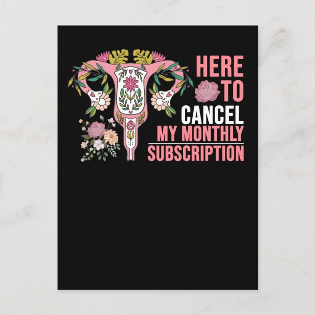 Flower Hysterectomy Surgery Recovery Postcard (Front)