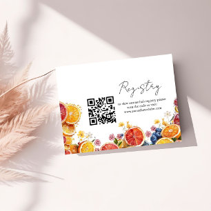Flower ice cream registry Bridal shower Enclosure Card