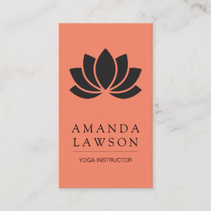 Flower Icon Yoga Business Card
