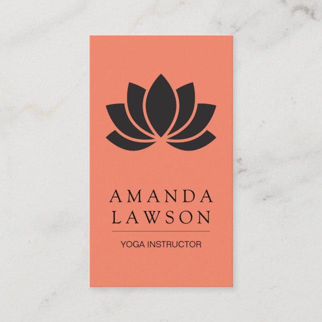 Flower Icon Yoga Business Card (Front)