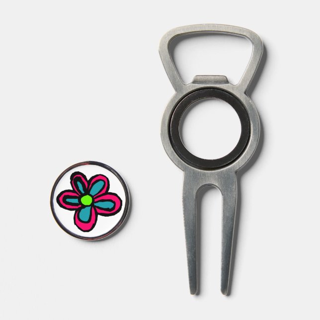 Flower illustration divot tool (Front (Open))