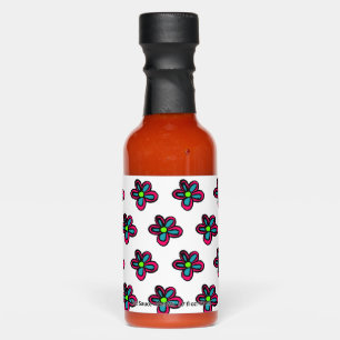 Flower illustration hot sauces