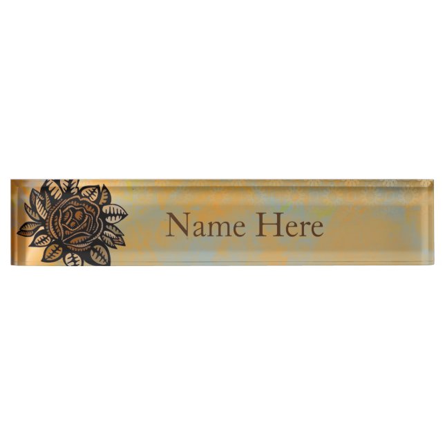 Flower Illustration Nameplate (Front)