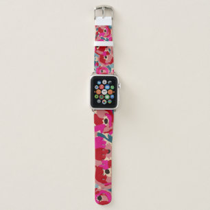 Flower illustration pattern. Floral botanical Moti Apple Watch Band