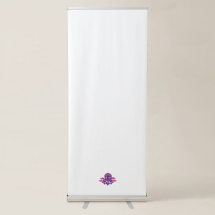 flower illustration Vertical Retractable Banner