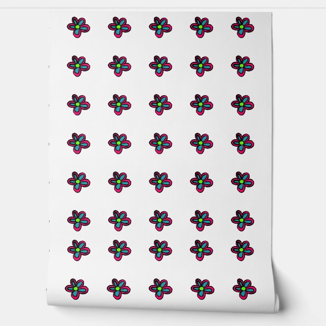 Flower illustration wallpaper  (Unrolling)