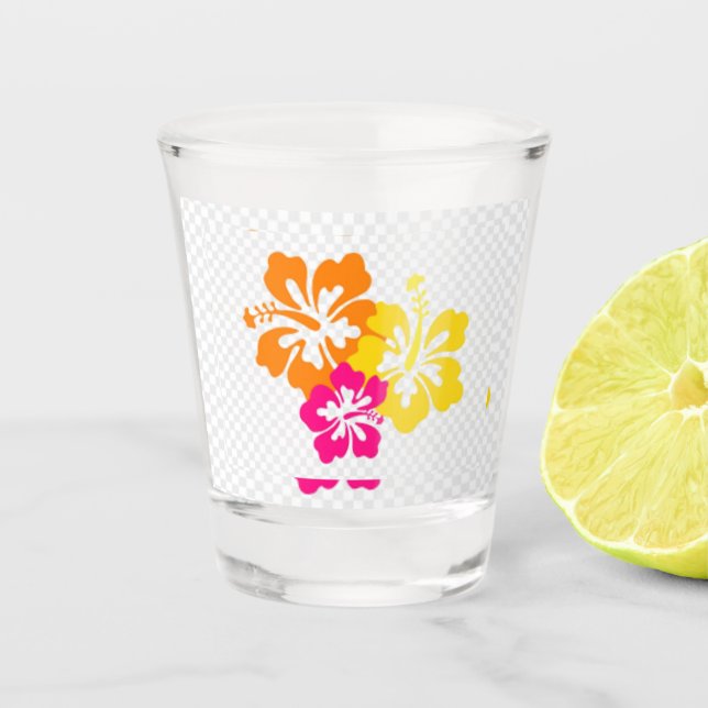 flower image .jpg shot glass (Front)