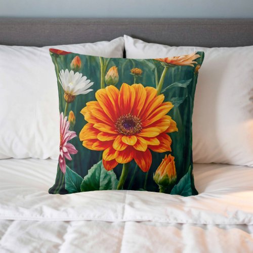 Flower Image No. 16, Floral Series, Throw Pillow