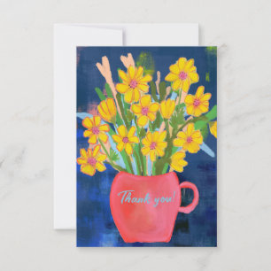 Flower Impression Thank you Card