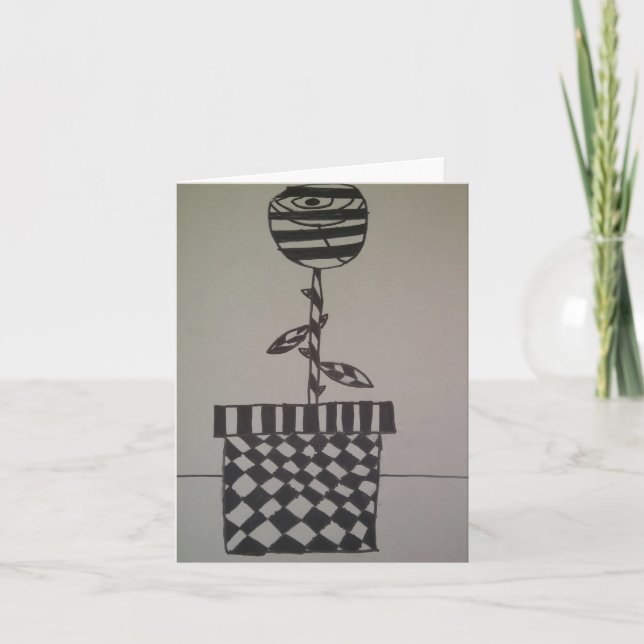 Flower in Black and White, Note Cards (Front)