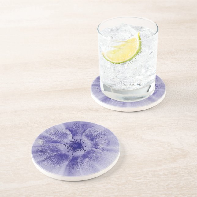 Flower in blue coaster (Side)