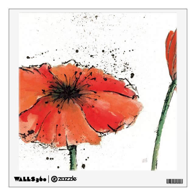 Flower in Full Bloom Wall Sticker (Front)