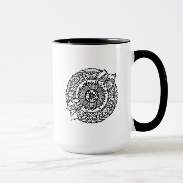 Flower In Mandala Mug (Right)