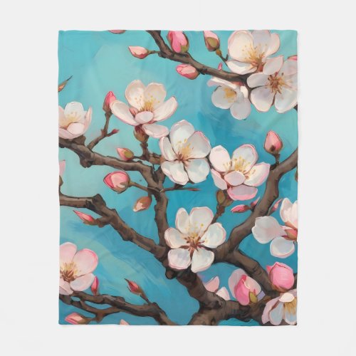 Flower in Spring Fleece Blanket