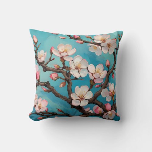 Flower in Spring Throw Pillow