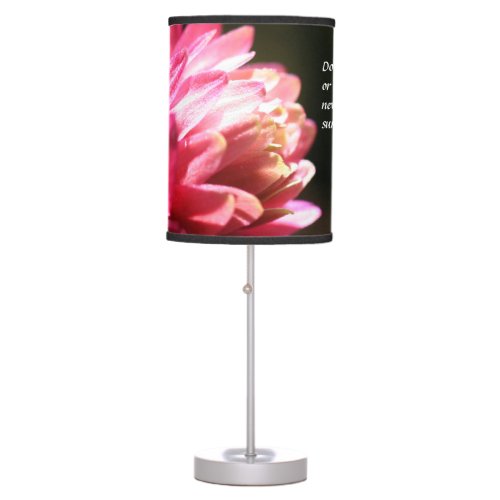 Flower In Sun Inner Peace Quote Inspirational   Table Lamp