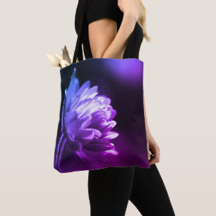Flower In Sunlight Black And White Color Tint Tote Bag