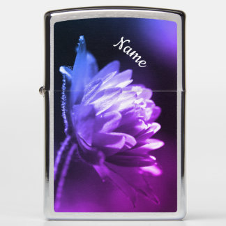 Flower In Sunlight Black And White Color Tint Zippo Lighter