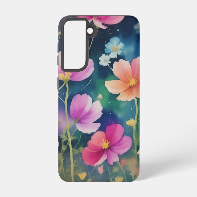 Flower in The Cosmos Samsung Galaxy Case (Back)