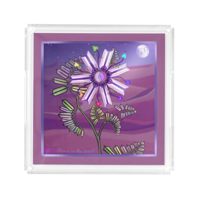 Flower in the Desert Acrylic Tray (Front)