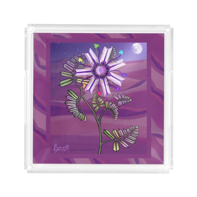 Flower in the Desert Acrylic Tray (Front)