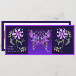 flower in the desert and P Butterfly 31 card