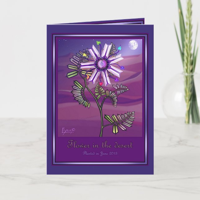 Flower in the desert birthday card (Front)