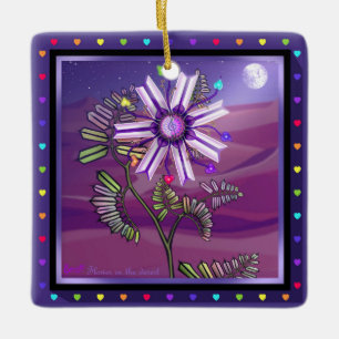 Flower in the Desert Ceramic Ornament