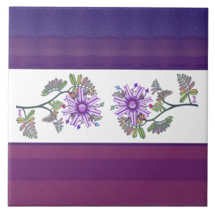 Flower in the desert ceramic tile