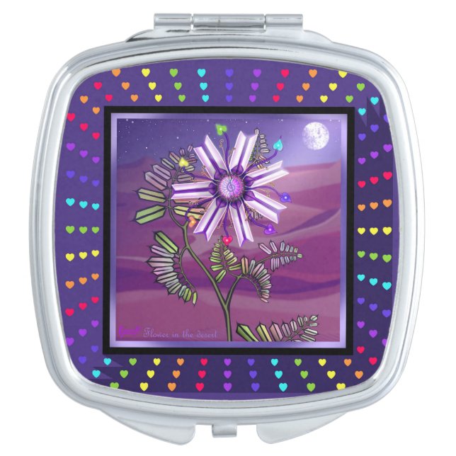 Flower in the Desert Compact Mirror (Front)