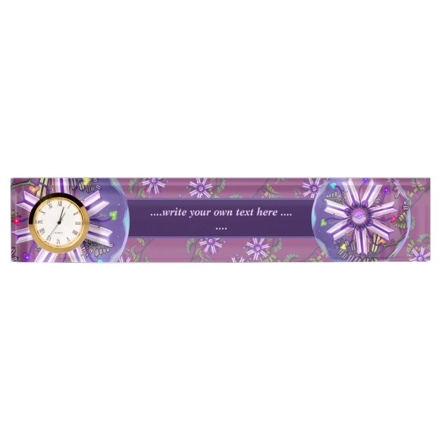 Flower in the desert desk name plate (Front)