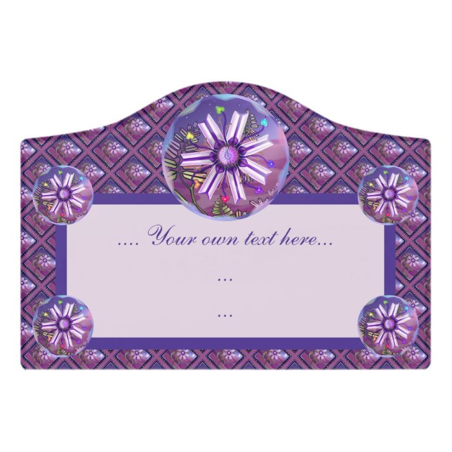 Flower in the desert door sign (Small Crest Front)